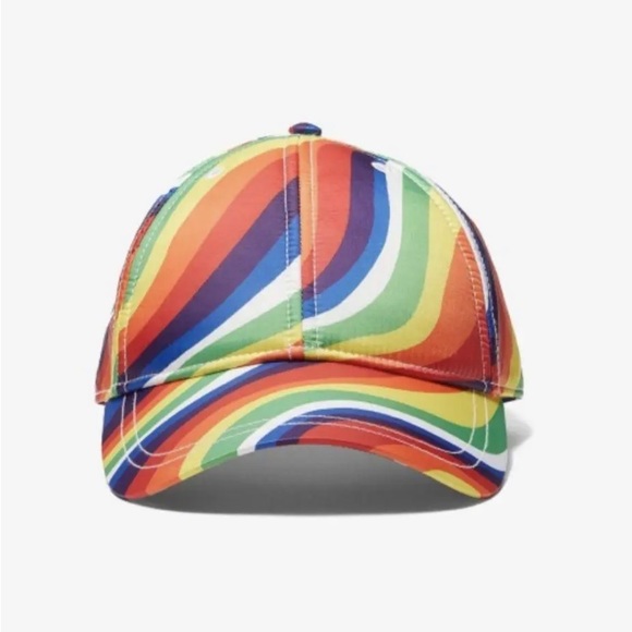 Michael Kors Rainbow Wave Pride Cotton Baseball Cap - Picture 2 of 4